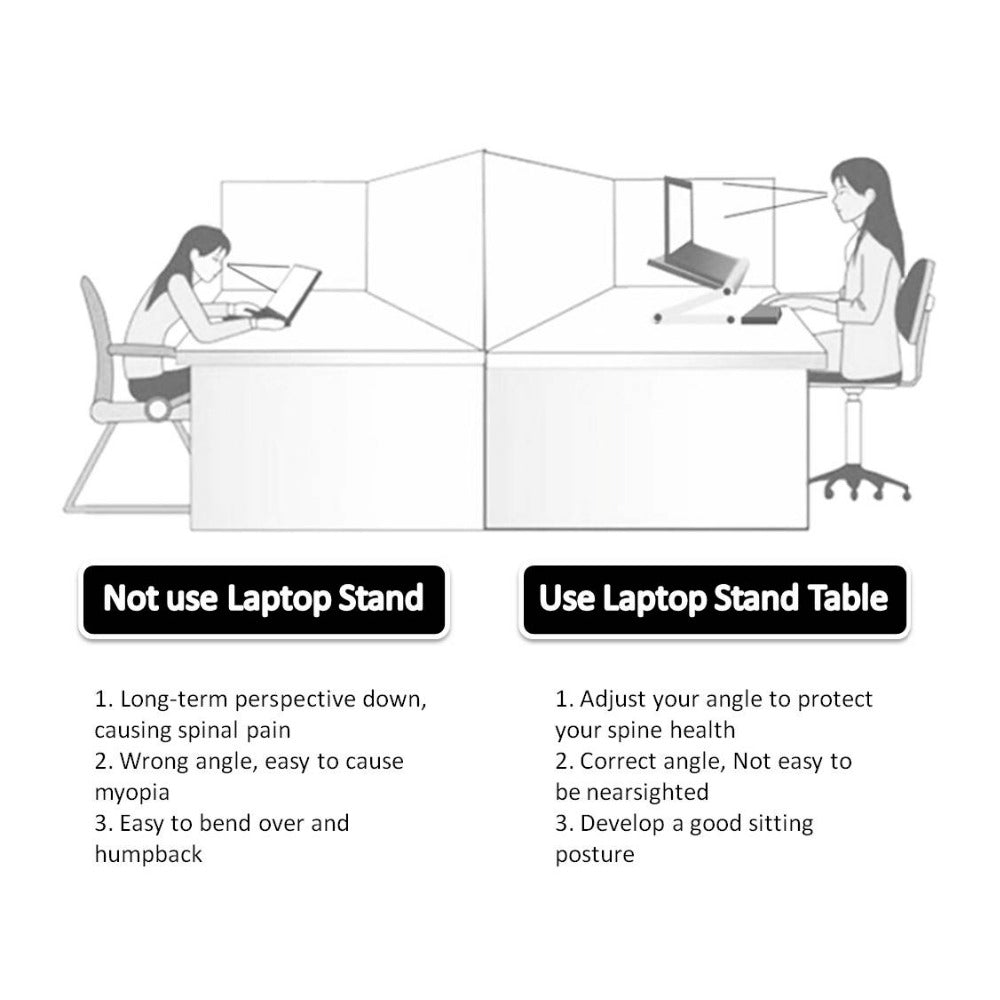 Foldable Adjustable Laptop Stand for Small Workspaces